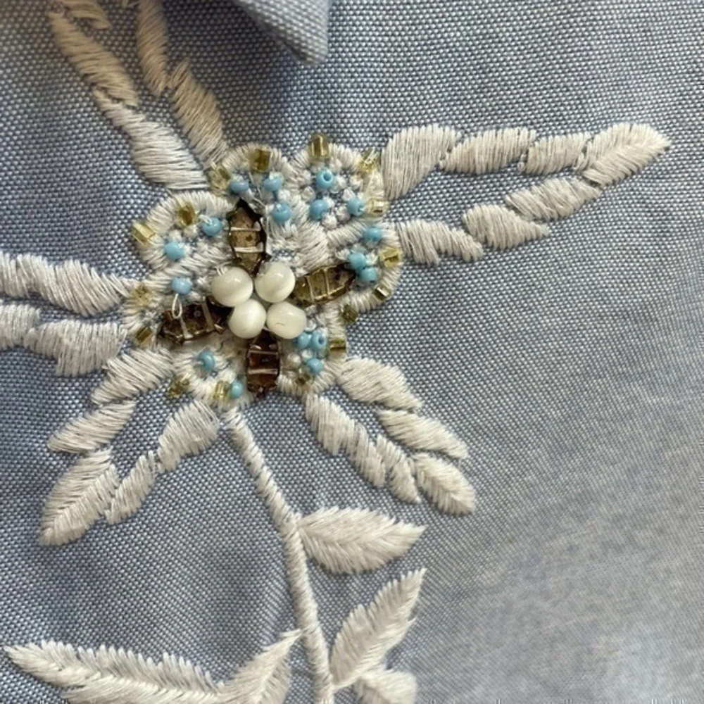 Just Cavalli Button Down W/ Embroidery And Stones